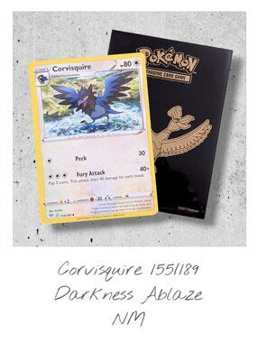Darkness Ablaze Pokemon Card (BB08): Corvisquire 155/189